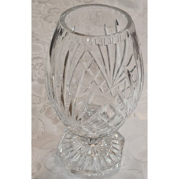 Vintage ACC Vase Hand Cut Lead Crystal 24% Poland Heavy 10.5x6.5” - Picture 4 of 9